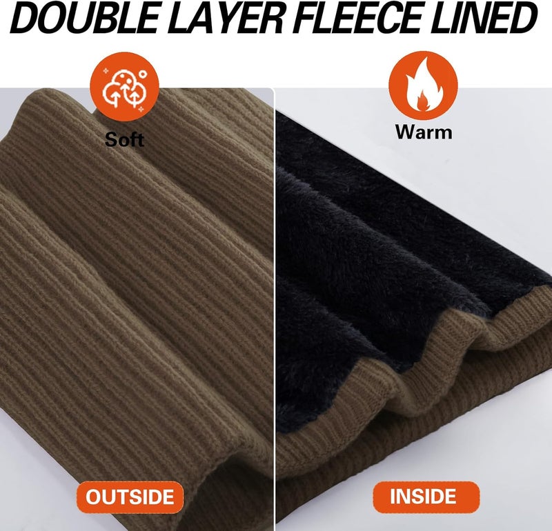 Oliumt Neck Warmer for men,Winter Neck Gaiters Face Scarf Women Windproof Warm Fleece Scarves Gaiter for Cold Weather - Image 4